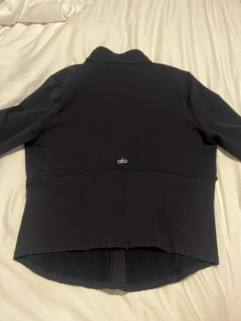 ALO Yoga Black Zip-Up Fitted Jacket - Picture 2 of 4